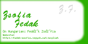 zsofia fedak business card